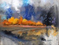 Tahir Bilal Ummi, 36 x 48 Inch, Oil on Canvas, Landscape Painting, AC-TBL-037